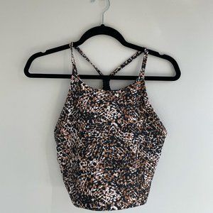 Old Navy, Activewear, Sz Medium, Brown and black, crop top
